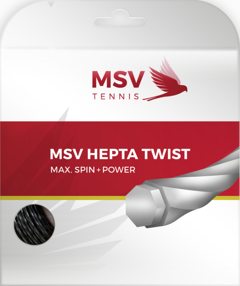 Теннисная струна MSV Hepta Twist - 1.25 Set (12 м) - Black