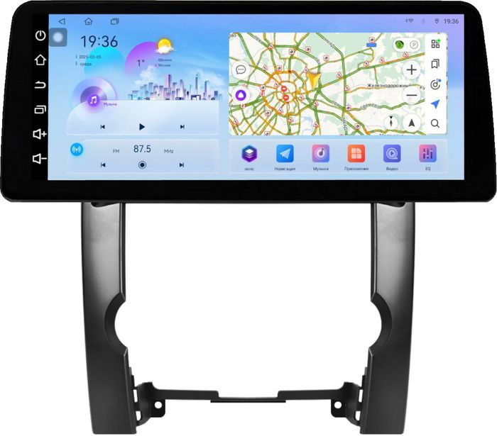Магнитола для KIA Sorento 2 XM 2009-2012 (штатный усилитель) - FarCar монитор 12.3" 2K QLED на Android 14, Быстрая, CarPlay, 4G SIM-слот