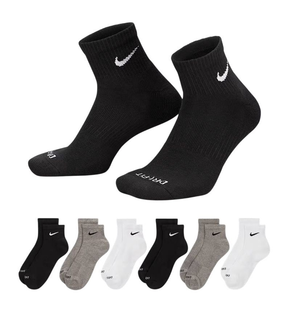 Теннисные носки Nike Everyday Plus Cushion Crew 6P - multicolor