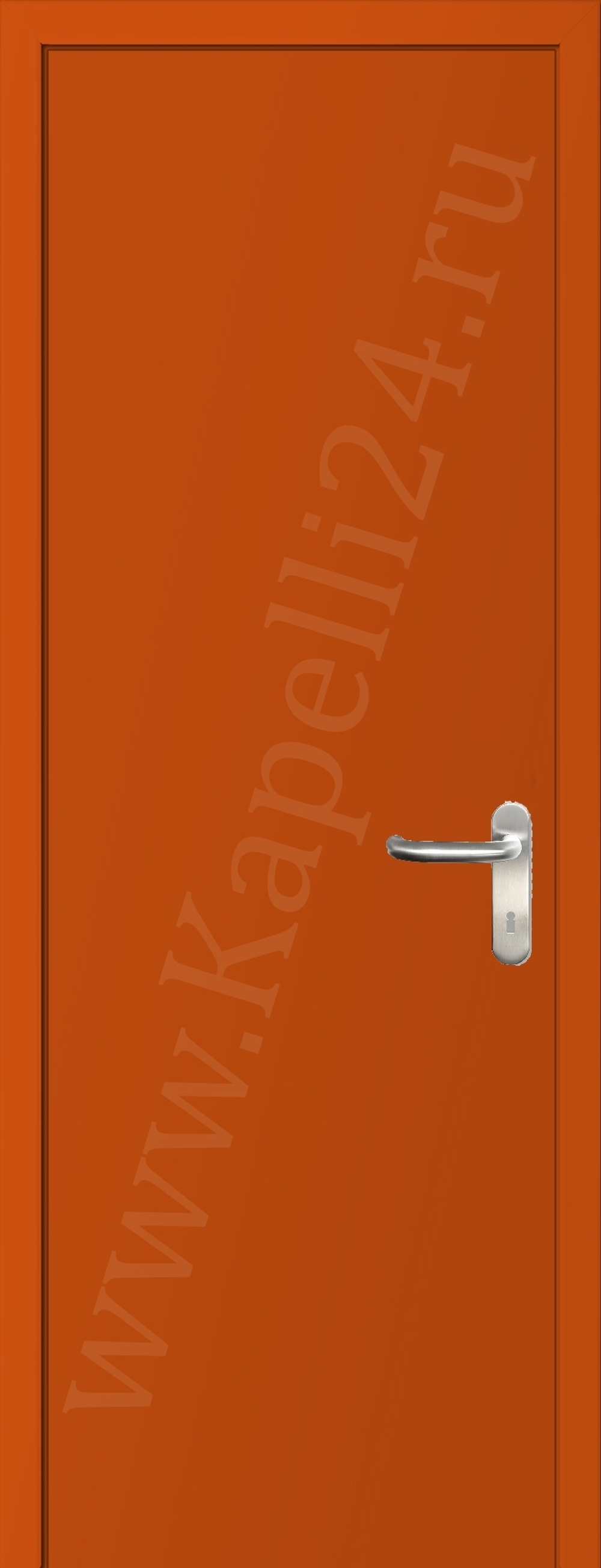 Дверь влагостойкая пластиковая KAPELLI multicolor ДГ RAL 2004 Чистый оранжевый + коробка