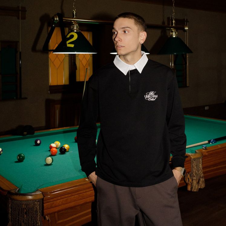 Лонгслив UNIFORM Rugby Polo All in Club, черный