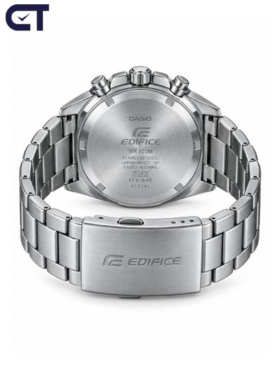 CASIO EFV-640D-5AVUDF EDIFICE мужские наручные часы — стальной хронограф с коричневый циферблатом