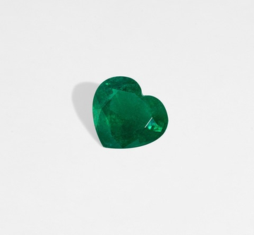 Изумруд, Сердце, 1 шт / 6,39 карат, Замбия