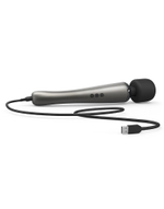 Черно-серый жезловый вибратор Megawand - 29,5 см. (Цвет: черный с серым)