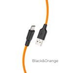 Кабель HOCO X21 Plus USB-microUSB 2.4A 1м Silicone Orange
