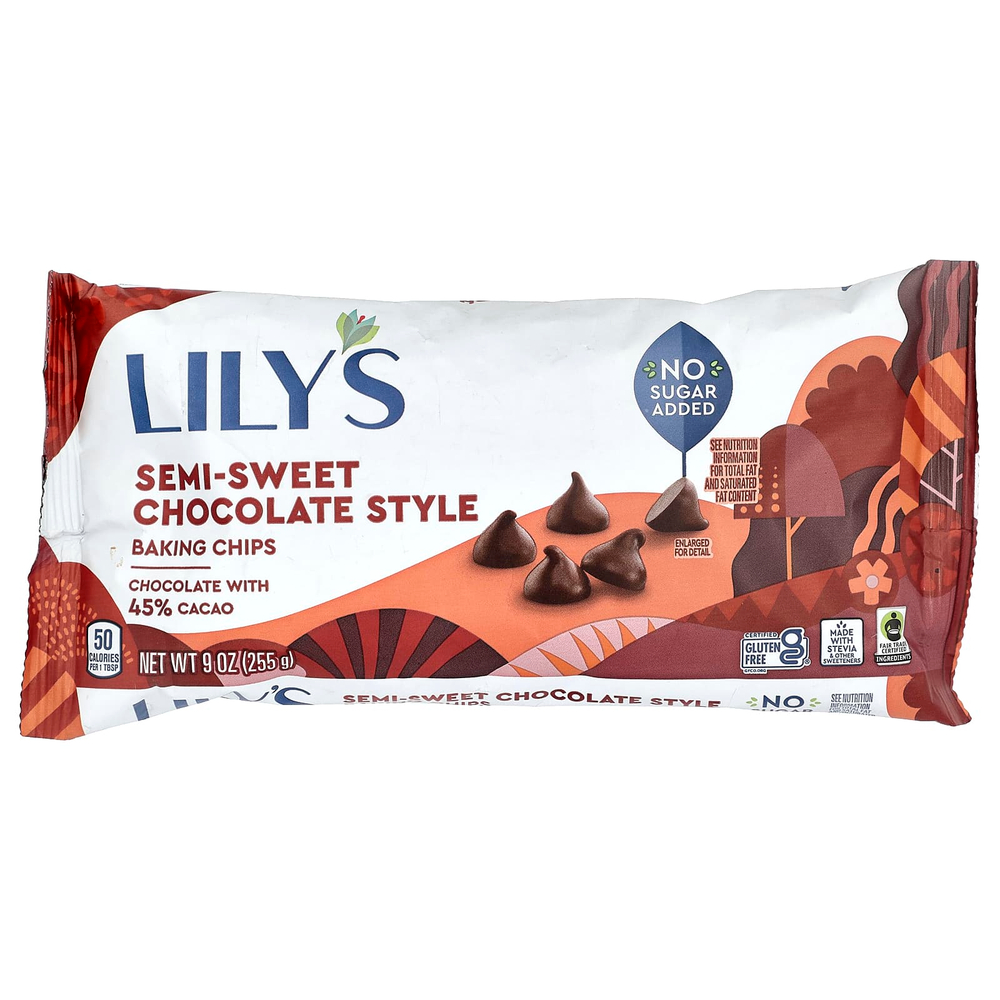 Lily's Sweets, чипсы для выпечки, полусладкие, с шоколадным вкусом, 255 г (9 унций)