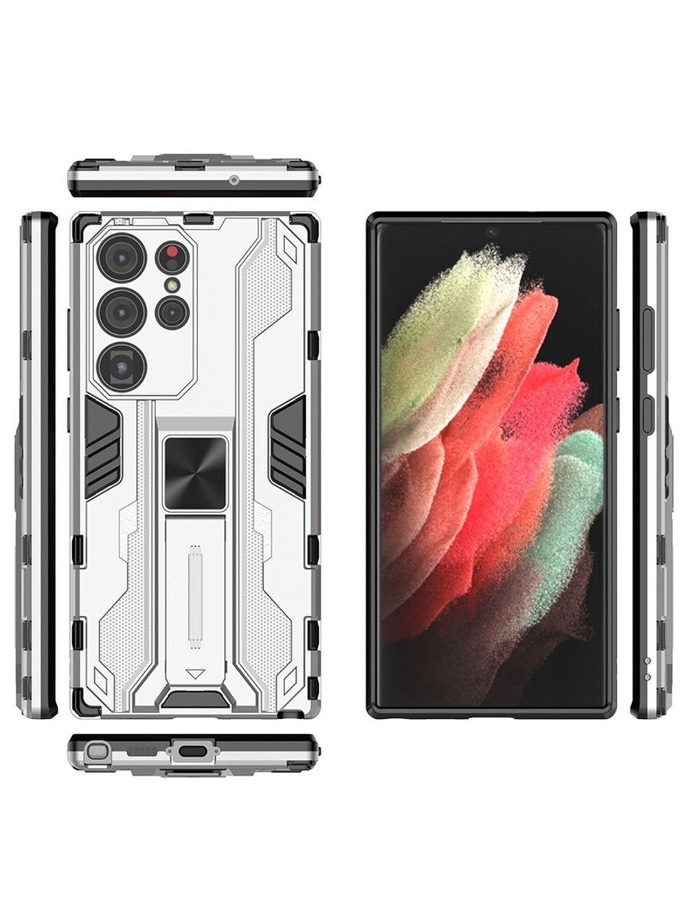 Противоударный чехол с подставкой Transformer для Samsung Galaxy S23 Ultra