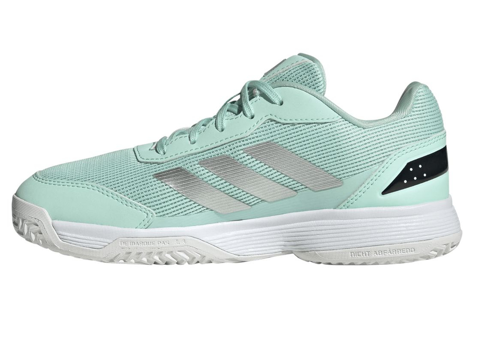 Юношеские кроссовки для падела Adidas Crazyquick Padel K - clear mint/silver metallic/cloud white