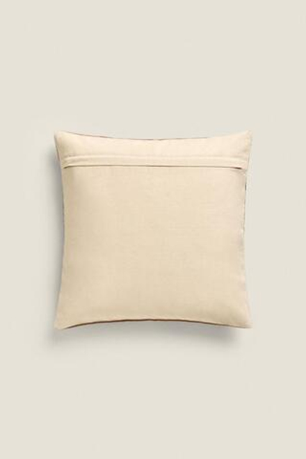 ZARA HOME ЧЕХОЛ НА ПОДУШКУ С ГЕОМЕТРИЧЕСКИМ ПРИНТОМ, СВЕТЛО-РОЗОВЫЙ