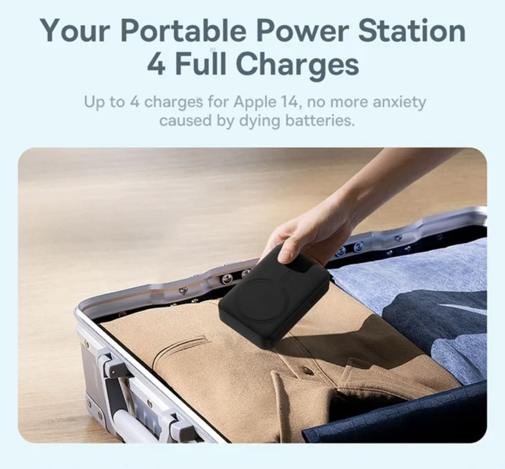 Внешний аккумулятор с магнитом повербанк PowerBank 20000mAh 20W белый Magnetik Mini BASEUS РРСХМ20