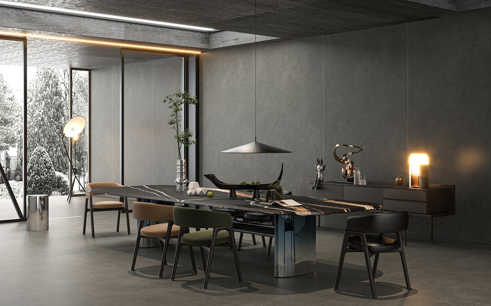 Plain Cement Coffee-Grey Matt Спеченный камень 120*270/0.6