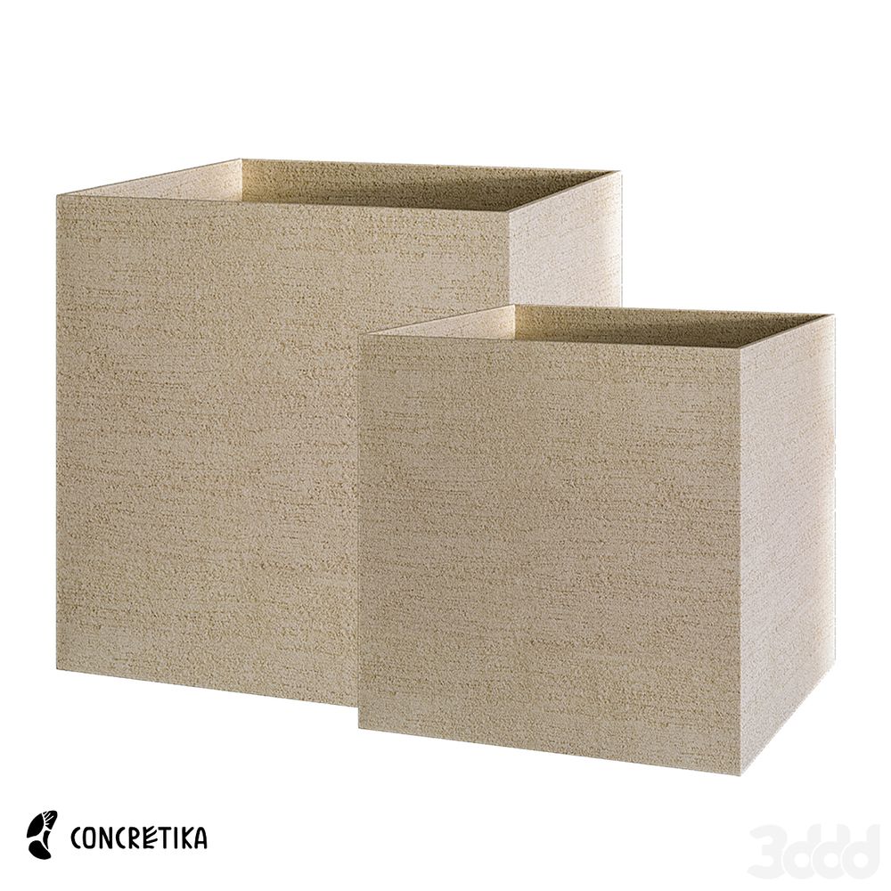 Кашпо CUBE EROSIA YELLOW 100 x 100 x 100