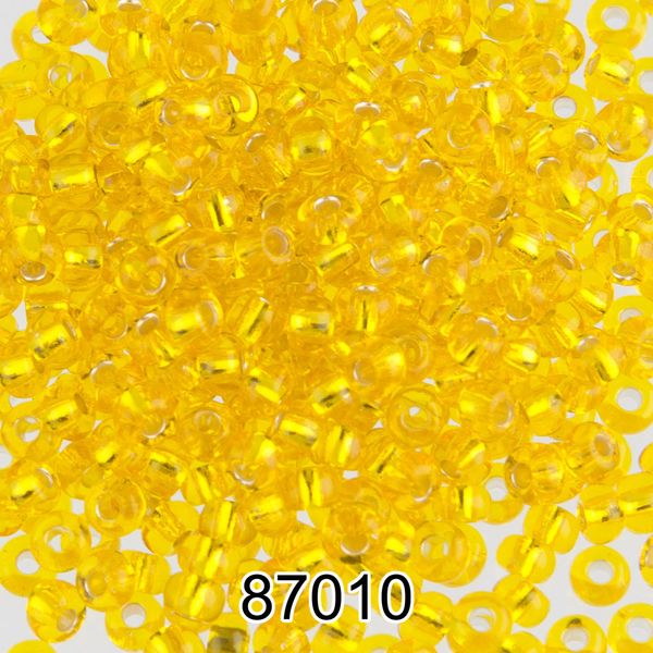 Бисер Preciosa 10/0 (2.3 мм), 500 г, 87010 (Ф182) желтый