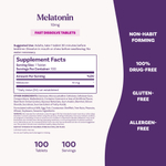Natrol, Мелатонин, быстро растворяющийся, максимальная эффективность, клубника, 10 мг, 100 таблеток