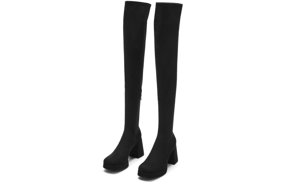 CHARLES&KEITH PU Over the knee Boots 8cm Women"s