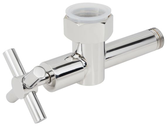 Вентиль запорный Стилье крестовой (G 1" НГ х G 1/2" НР)