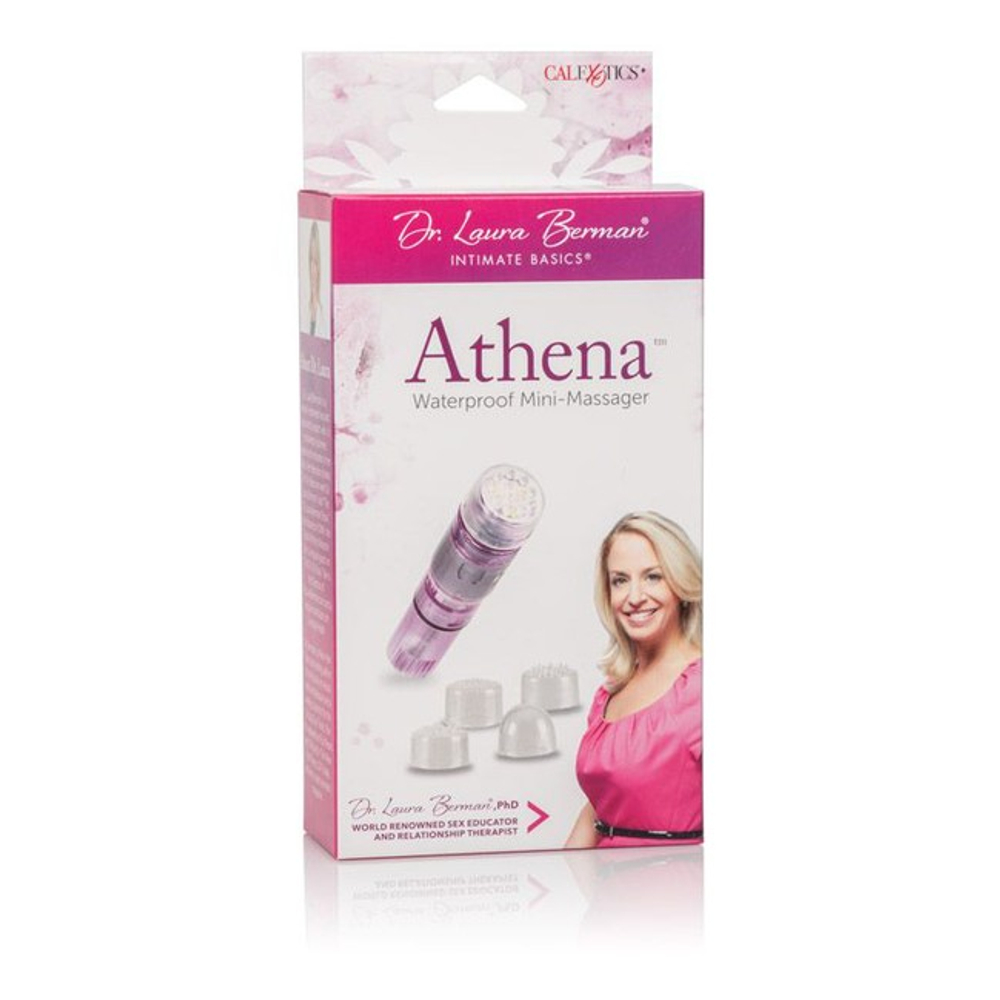 Вибратор клиторальный с 4 насадками Athena Waterproof Mini-Massager (Цвет: фиолетовый)