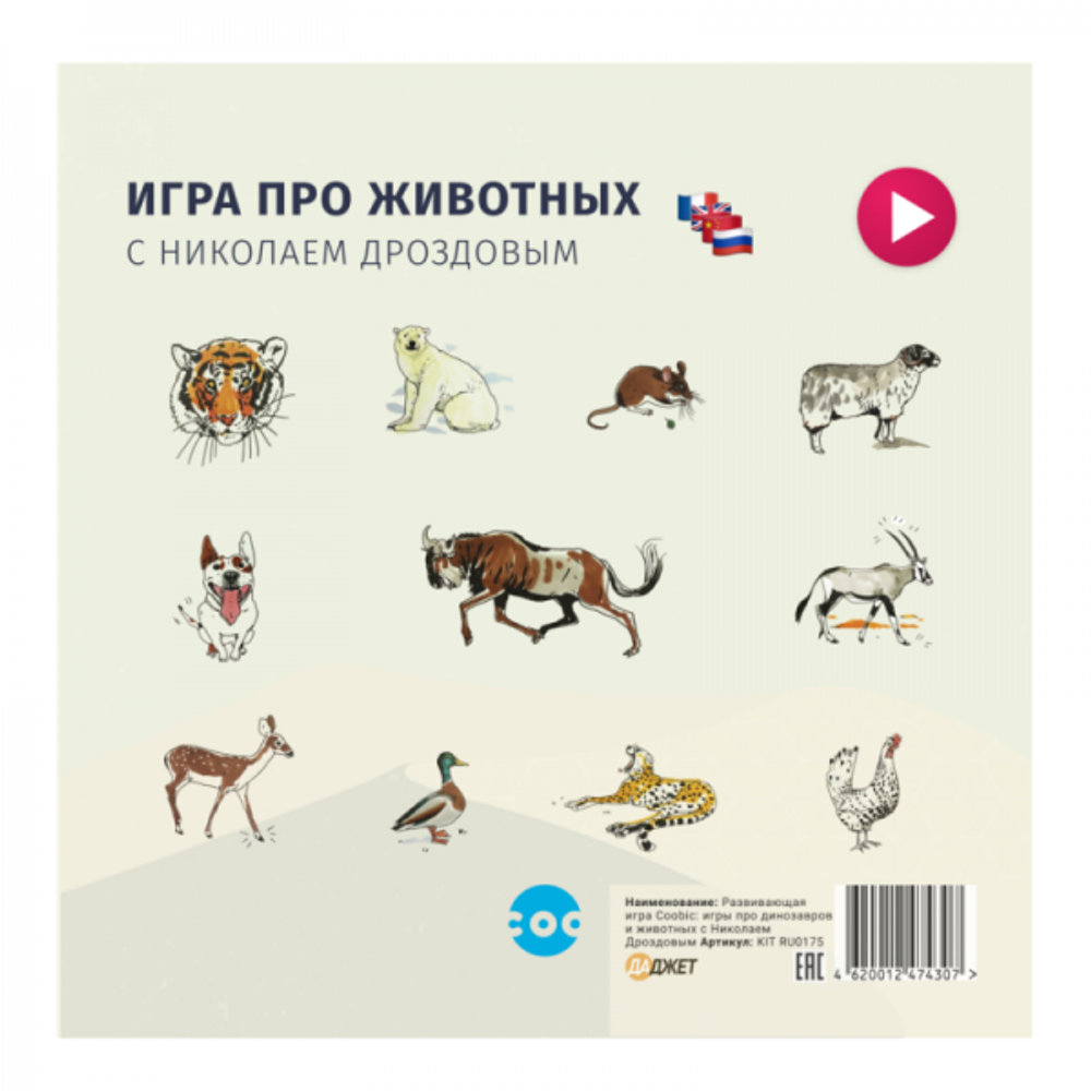 RU0171 Развивающая игра Coobic транспорт и игры на счет и логику с Николаем Дроздовым