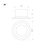 Светильник MS-DROP-BUILT-R105-14W Day4000 (BK, 85 deg, 230V) (Arlight, IP54 Металл, 5 лет)