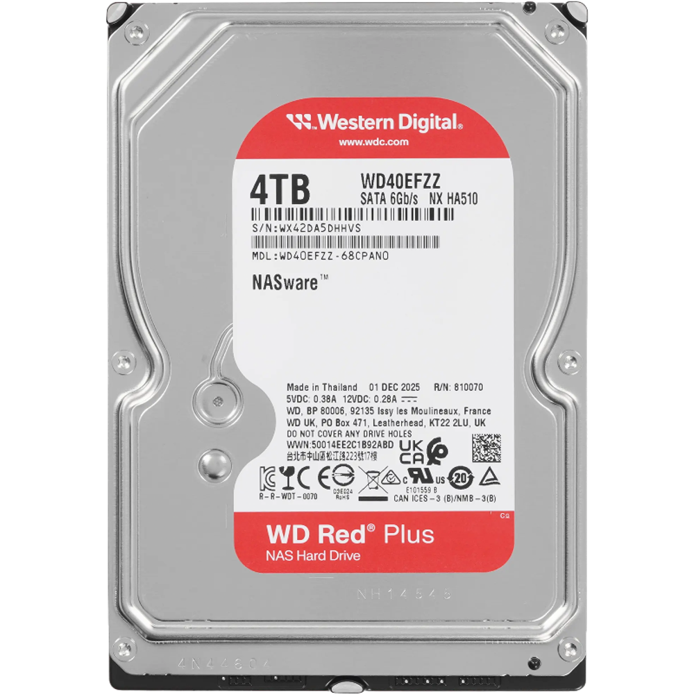 Жесткий диск WD Red Plus 4TB 3.5" Intellipower 128MB SATA NAS WD40EFZZ
