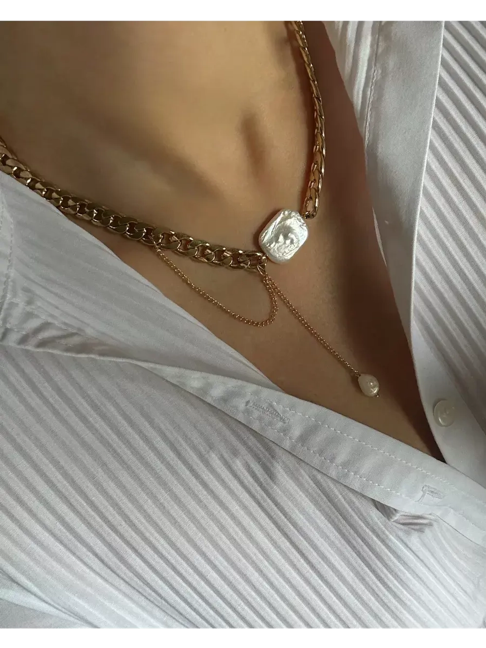 Колье с жемчугом чокер