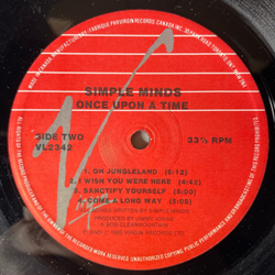 Винтажная виниловая пластинка LP Simple Minds Once Upon A Time (Канада 1985)