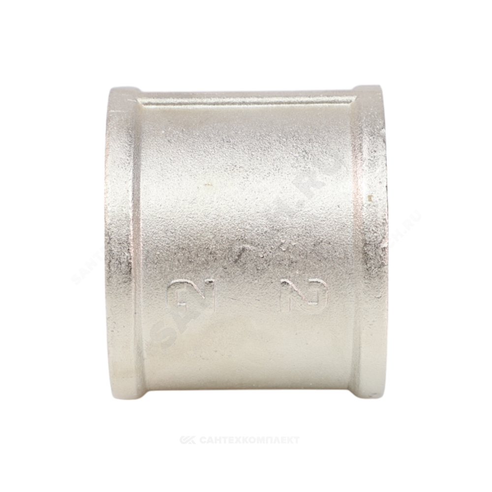 Муфта латунь никель Ду 32 (1 1/4") ВР/ВР VALFEX VF.170.N.114