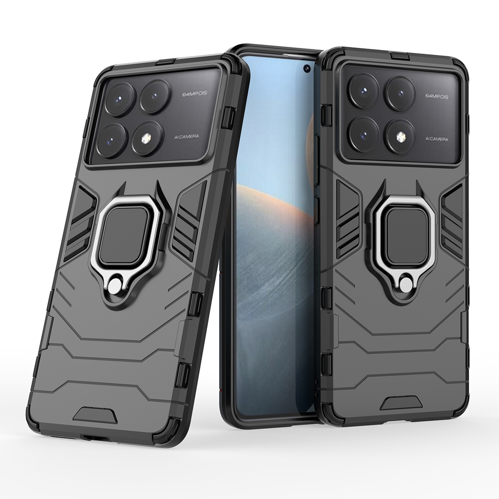 Противоударный чехол с кольцом Panther Case для Poco X6 Pro