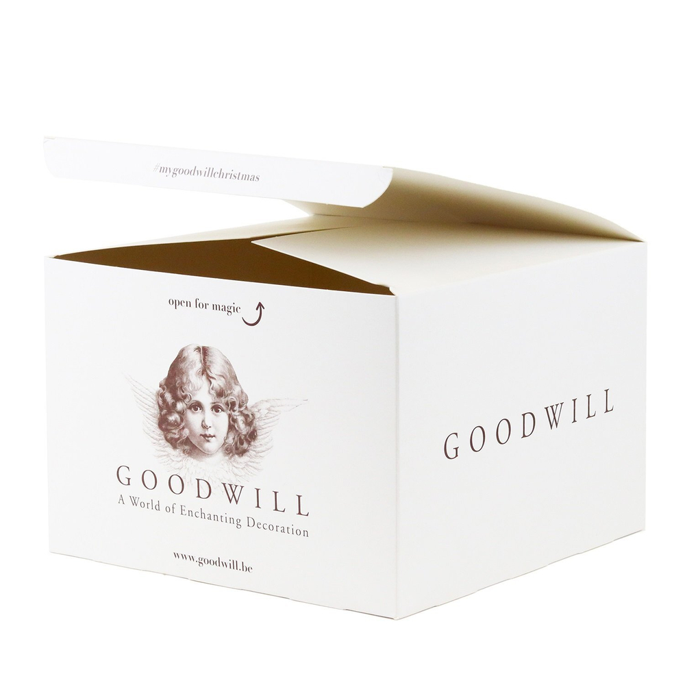 Упаковка Коробка подарочная 22х22х15 см картон Goodwill Белый