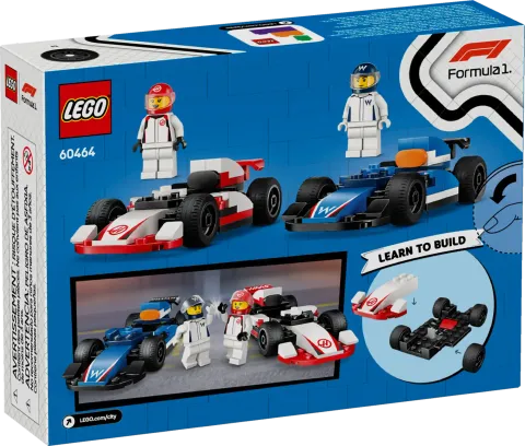 Конструктор LEGO City 60464 Болиды F1 Williams Racing и Haas F1