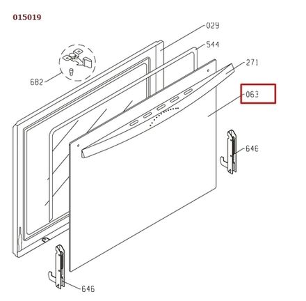 Стекло внешнее двери духовки GORENJE 429775
