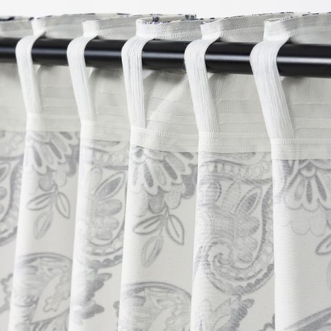 Комплект штор IKEA DOVREFIBBLOR (ДОВРЕФИББЛОР), Белый с рисунком, 145x250 см, 2 шт