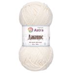 Пряжа Astra Premium (Астра Премиум) Джинс (Jeans) / уп.4 мот. по 50 г, 135 м, 020 молочный
