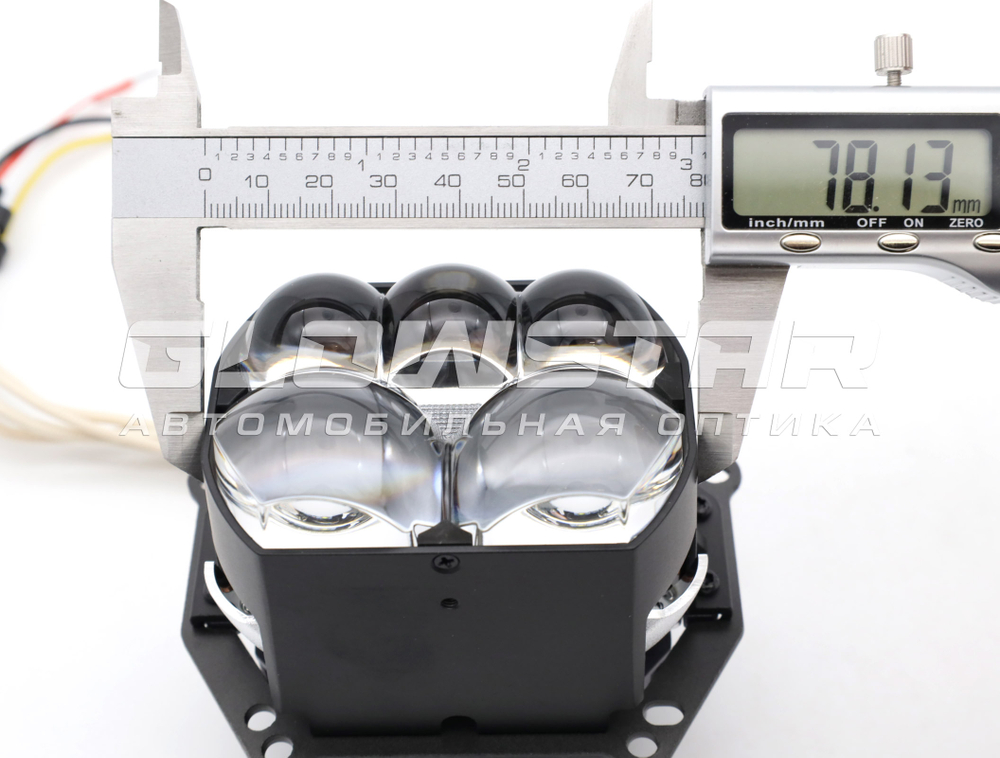 Билед модули Aozoom FLPD-17-01 3.0 дюйма (прямоугольные), 12V 60/94W, 5100/7500Lm (комплект, 2шт)
