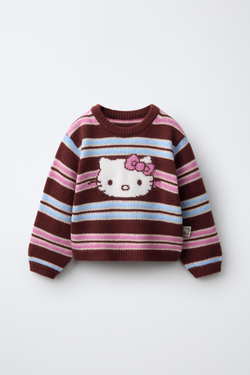ZARA СВИТЕР В ПОЛОСКУ HELLO KITTY © SANRIO, РАЗНОЦВЕТНЫЙ