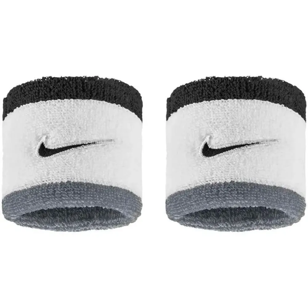 Напульсник теннисный Nike Swoosh 2P - white/cool grey/black
