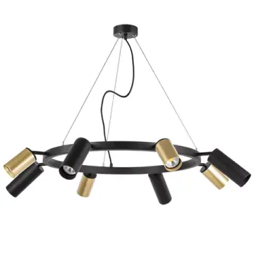 Люстра подвесная 8*GU10 LR018404874 черный/золото Rullo Lightstar