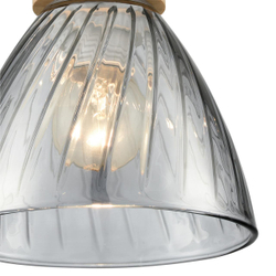 8050/1A SUSPENTIONI LN26 393 дерево/смоки металл/стекло Подвесной светильник E27 1*60W 220V MIRABELA