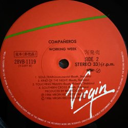Виниловая пластинка Working Week ‎– Compañeros LP
