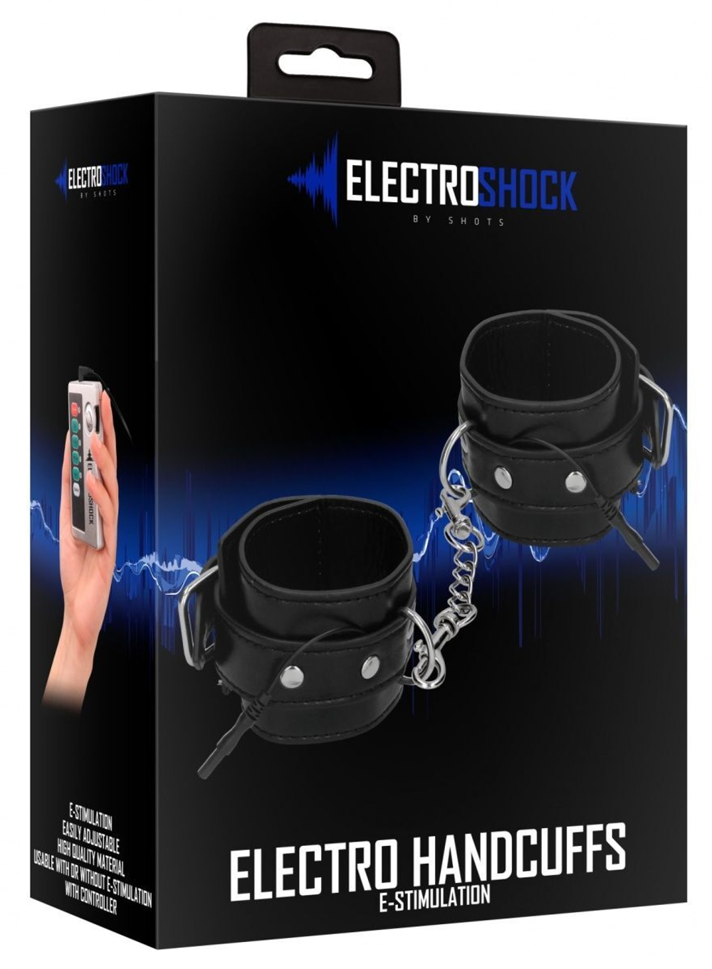 Черные наручники с электростимуляцией Electro Handcuffs (Цвет: черный)