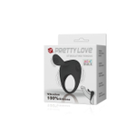 Эрекционное силиконовое вибро-кольцо Pretty Love Stimulating Love (Цвет: черный)