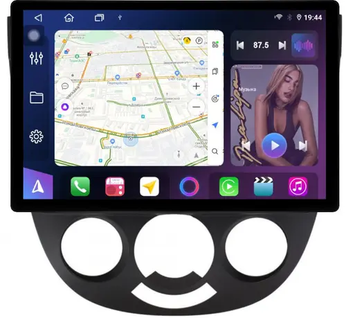 Магнитола для Chevrolet Lacetti хэтчбек (кондиционер) - FarCar S500+TS105 монитор 13" 2K QLED на Android 14, Быстрая, CarPlay, 4G SIM-слот