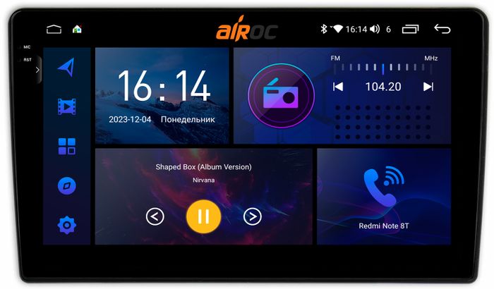 Магнитола для Hyundai H1 / Grand Starex 2007-2015 - AIROC 2K RI-2007 Android 12, Быстрая, QLed+2K, CarPlay, SIM-слот