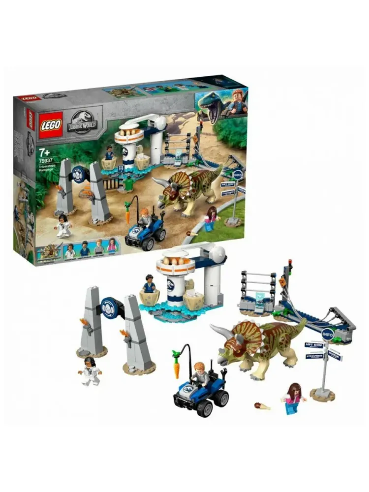 Конструктор Jurassic World 75937 Нападение трицератопса