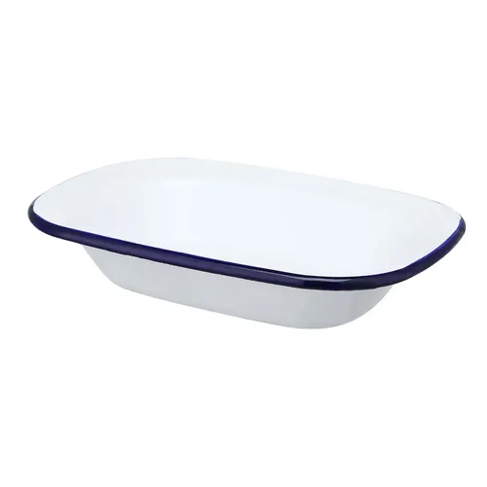 Блюдо для подачи 16*12 см h4 см 250 мл Blue Rim эмалированая сталь SUNNEX [1]