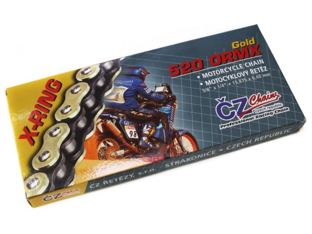 Цепь для мотоцикла CZ Chains 520 ORMX Gold - 118 (Active-Ring)