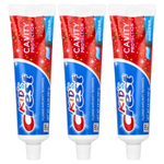 Crest, для детей, зубная паста против кариеса с фтором, с блестками, 3 шт. в упаковке, 130 г (4,6 унции)
