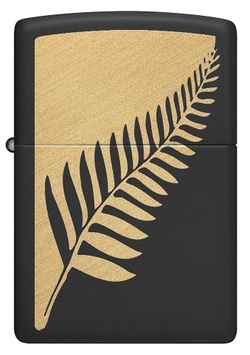Зажигалка ZIPPO Zen Flora Design с покрытием Black Matte, латунь/сталь, черная, матовая, 38x13x57 мм