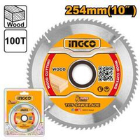 Диск пильный по дереву TCT 254х30 мм 100Т INGCO TSB1254210 INDUSTRIAL