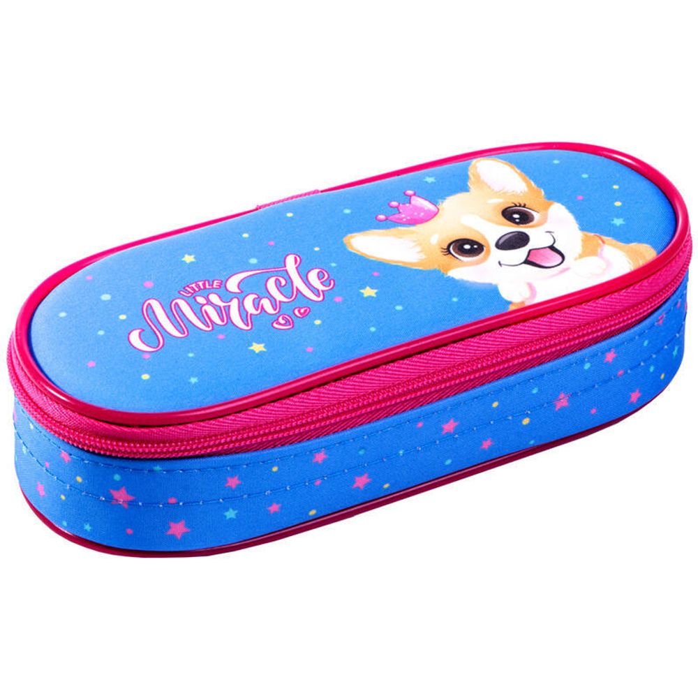 Пенал мягкий 210*85*50 Berlingo Cute corgi, корпусный , нейлон